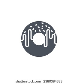 Vector sign of the donut symbol isolated on a white background. icon color editable.