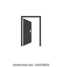 Vector sign of the door symbol is isolated on a white background. door icon color editable.