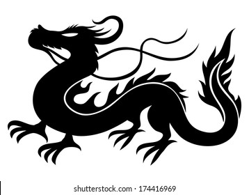 Vector sign. Dragon.