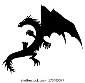 Vector sign. Dragon.