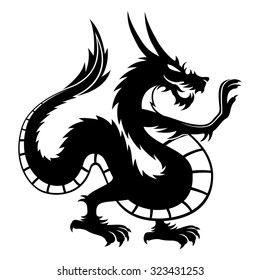 Vector Sign Dragon Stock Vector (Royalty Free) 323431253 | Shutterstock