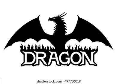 Vector sign. Dragon.