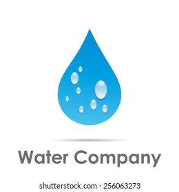 Vector sign drop of water