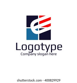 Vector of sign. E - icon. Business icon for the company. This concept logo, label or badge for furniture shops / salons / Fashion / books /ceramic tiles. Other companies. Vector illustration.