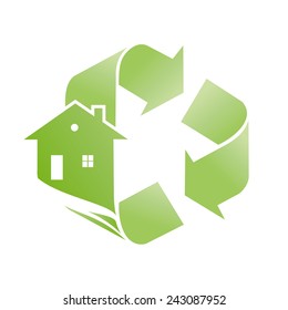 Vector sign Eco house