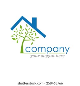 Vector sign eco house