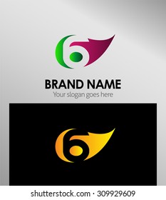Vector sign Eco number 6 logo
