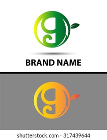 Vector sign Eco number nine logo
