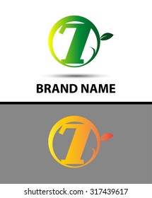 Vector sign Eco number seven logo
