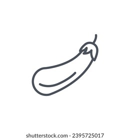 Signo vectorial del símbolo de la berenjena aislado en un fondo blanco. color de icono modificable.