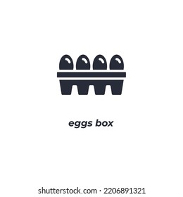 Vector sign of eggs box symbol is isolated on a white background. icon color editable.