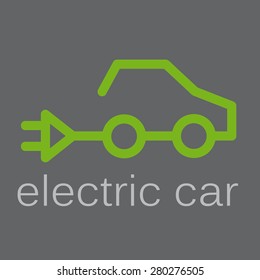 Vector sign electric car