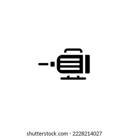 Vector sign of electric motor symbol is isolated on a white background. vector illustration icon color editable.