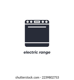 El símbolo de rango eléctrico del signo del vector está aislado en un fondo blanco. color de icono modificable.