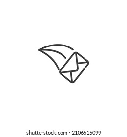 Vector sign of the email symbol is isolated on a white background. email icon color editable.