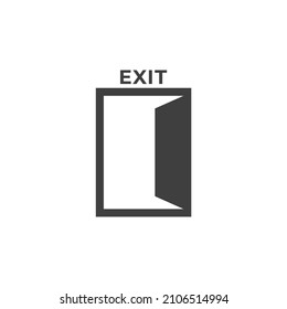 Vector sign of the Emergency exit symbol is isolated on a white background. Emergency exit icon color editable.
