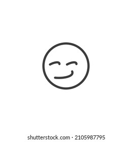 Vector sign of the emoticon face symbol is isolated on a white background. emoticon face icon color editable.
