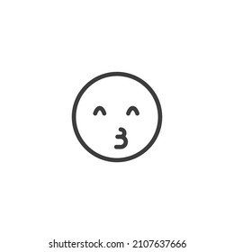 Vector sign of the emoticon face symbol is isolated on a white background. emoticon face icon color editable.