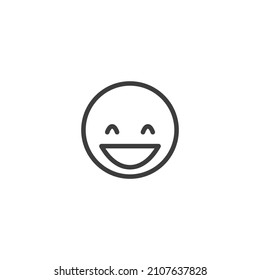 Vector sign of the emoticon face symbol is isolated on a white background. emoticon face icon color editable.