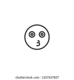 Vector sign of the emoticon face symbol is isolated on a white background. emoticon face icon color editable.