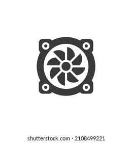 Vector sign of the Exhaust fan symbol is isolated on a white background. Exhaust fan icon color editable.