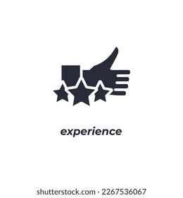 Vector sign experience symbol is isolated on a white background. icon color editable.