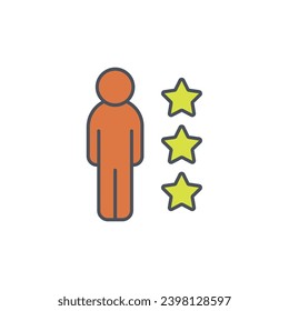 Vector sign of the experience symbol isolated on a white background. icon color editable.