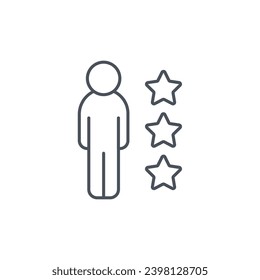 Vector sign of the experience symbol isolated on a white background. icon color editable.