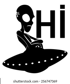Vector sign. Extraterrestrial.