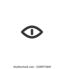 Vector sign of the eye symbol is isolated on a white background. eye icon color editable.