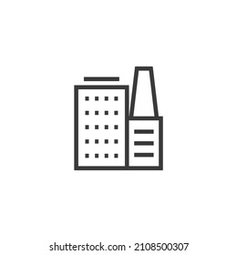 Vector sign of the factory symbol is isolated on a white background. factory icon color editable.