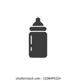Vector sign of the feeding bottle symbol is isolated on a white background. feeding bottle icon color editable.