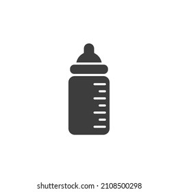 Vector sign of the feeding bottle symbol is isolated on a white background. feeding bottle icon color editable.