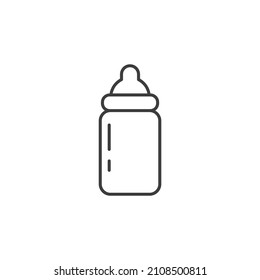 El signo vector del símbolo de la botella de alimentación se aísla sobre un fondo blanco. el color del icono de la botella de alimentación se puede editar.