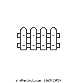 Vector sign of the Fence symbol is isolated on a white background. Fence icon color editable.