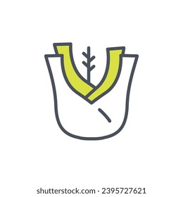 Vector sign of the fennel symbol isolated on a white background. icon color editable.