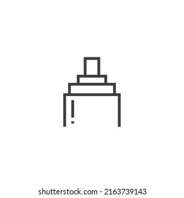 Vector sign of the Fiber optic cable symbol is isolated on a white background. Fiber optic cable icon color editable.