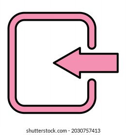 Vector Sign In Filled Outline Icon Design
