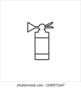 Vector sign of the Fire extinguisher symbol is isolated on a white background. Fire extinguisher icon color editable.