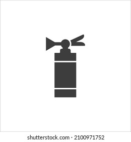 Das Vektorzeichen des Feuerlöschersymbol ist einzeln auf weißem Hintergrund. Feuerlöscher-Symbol-Farbe editierbar.