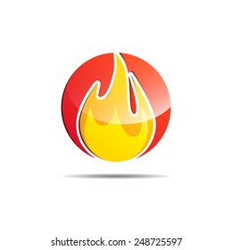 Vector sign Fire and Power