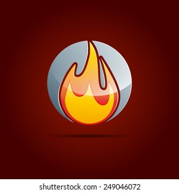 Vector sign Fire and Power