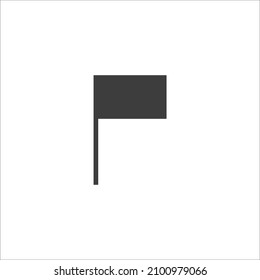 Vector sign of the flag symbol is isolated on a white background. flag icon color editable.