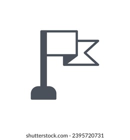 Vector sign of the flag symbol isolated on a white background. icon color editable.