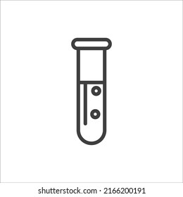 Vector sign of The Flask symbol is isolated on a white background. Flask icon color editable.
