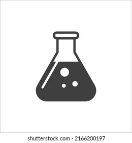 Vector sign of The Flask symbol is isolated on a white background. Flask icon color editable.