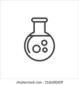 El símbolo vector del símbolo Flask se aísla en un fondo blanco. Color del icono de máscara modificable.