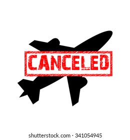 Vector Sign Flight Canceled Ban Icon Stock Vector (royalty Free 