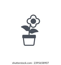 Vector sign of the flower symbol isolated on a white background. icon color editable.