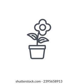 Vector sign of the flower symbol isolated on a white background. icon color editable.